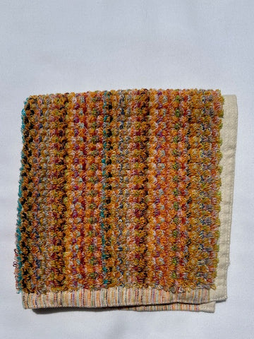 Loopy Wash Cloth in Bright Orange Stripe